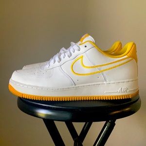Yellow & White Nike Air Force 1